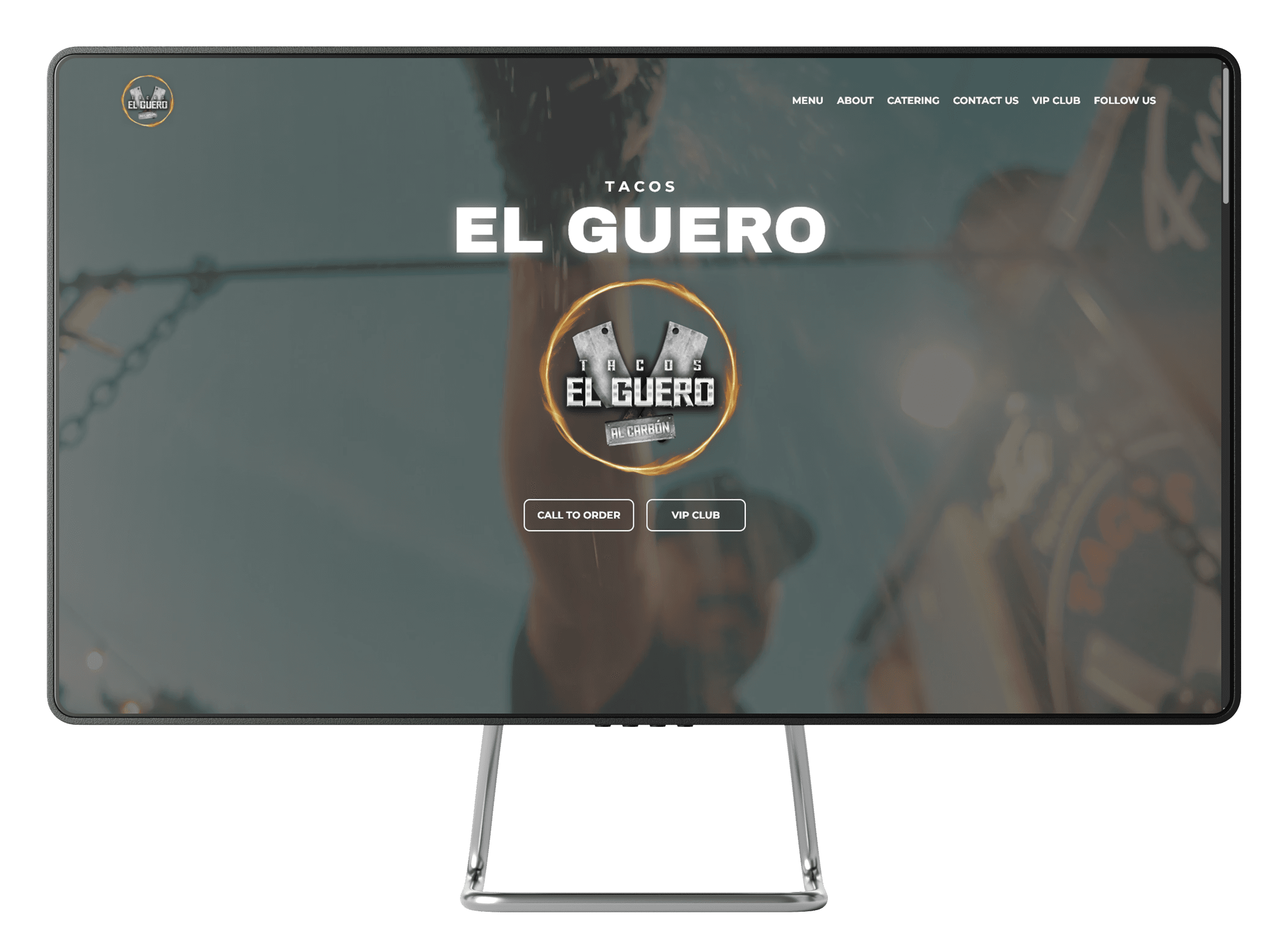 Tacos El Guero desktop and mobile website mockup