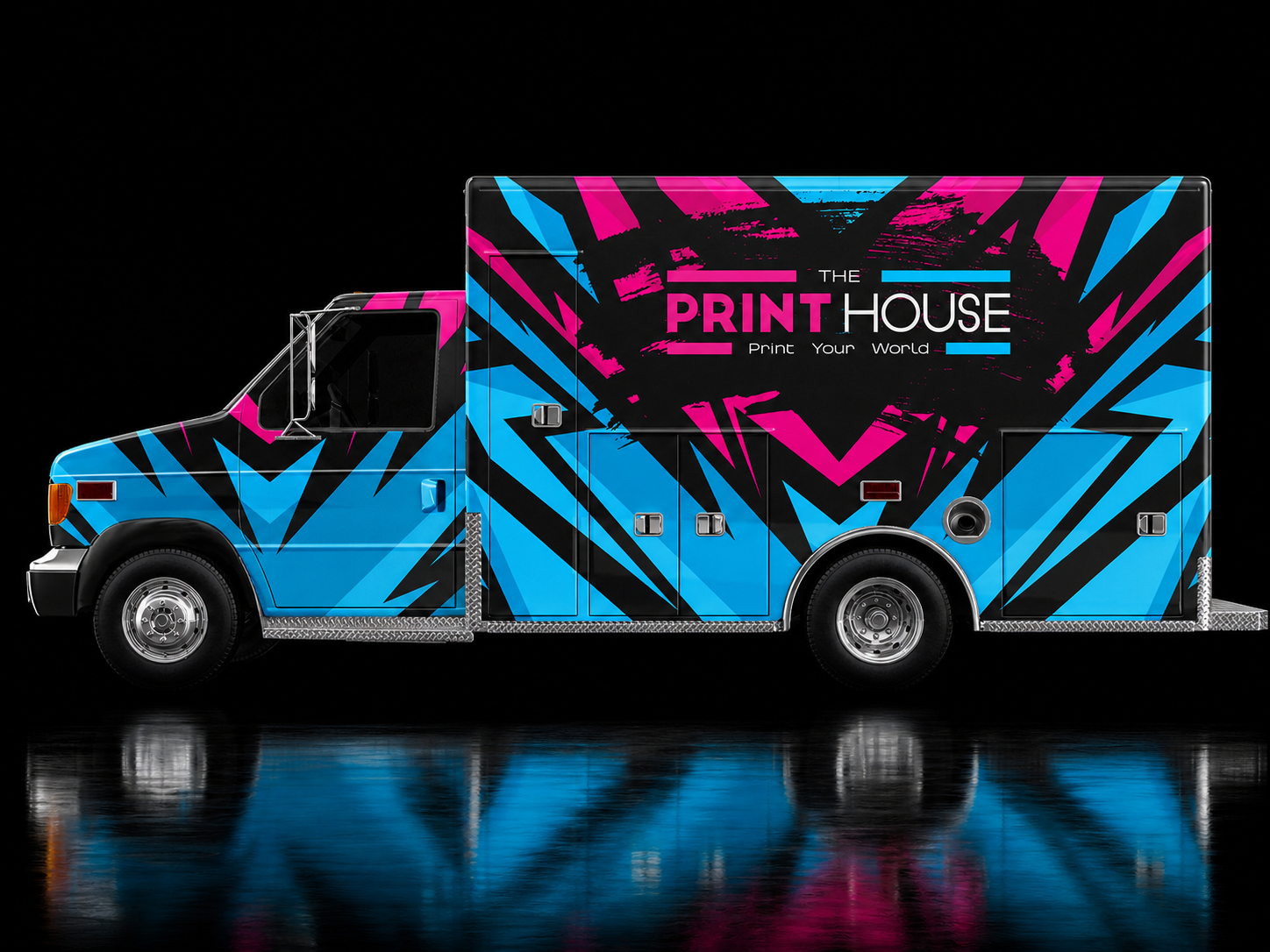 The Print House truck wrap design